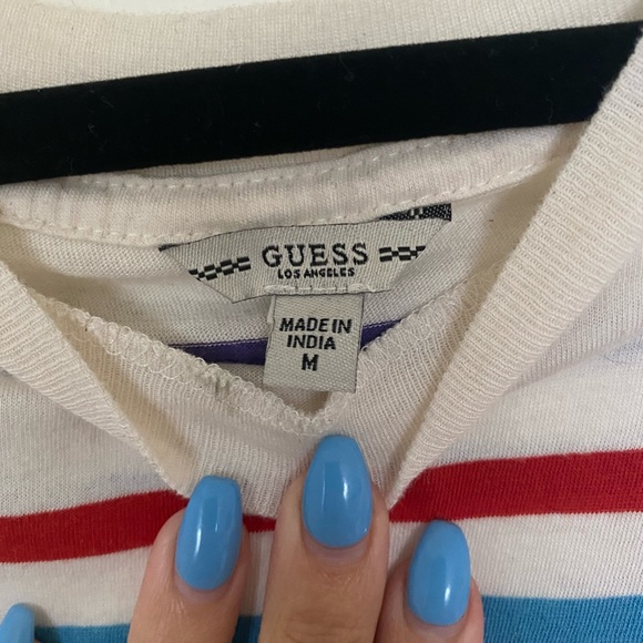 GUESS Striped Crop Tee - Picture 3 of 3